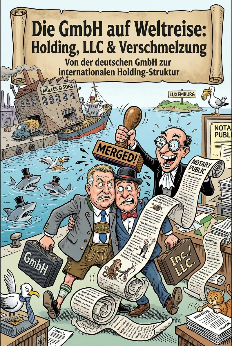 Cover: Die GmbH auf Weltreise: Holding, LLC & Verschmelzung